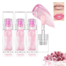 (3pcs -19.5g) Color Changing Lip Oil, Magic Color Changing Lip Glow Transparent Plumping Lip Oil, Hydrating Lip Glow Oil Tinted for Lip Care and Dry Lips