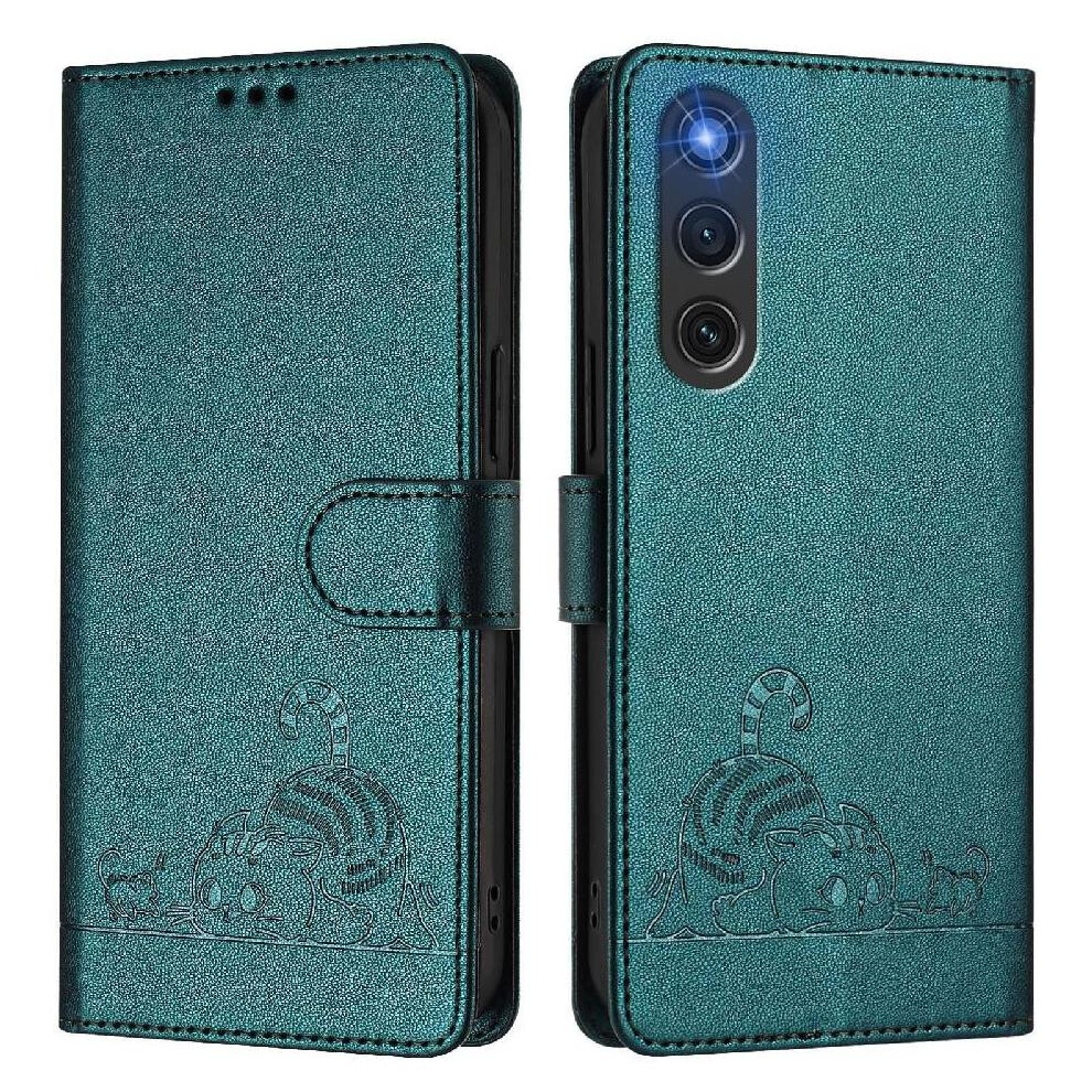 (Bottle ) Case For Zte Nubia Redmagic 10 Air Card Slot Holder Kickstand Wallet Flip Cover Cat Rfid Green 764563478927