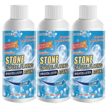 3x Stone and crystal polishing agent - Cleaner, sealant and scratch repair for kitchen, tiles and marble