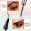 (Dark brown) Magic Eyebrow Pencil, 3D Micro Waterproof Eyebrow Pencil, Microblading Eyebrow Pencil with 4 Fork Tips, Creates Natural Eyebrows 3