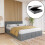 Vida Designs (King, Light Grey) Vanita Modern Ottoman Storage Fabric Bed UKFR 1