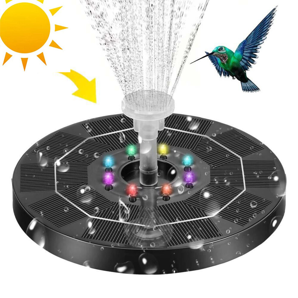 Stoyotu Pond Fountains Solar Powered Floating Pump Led Water Fountain Birdbath Pond Pool Garden