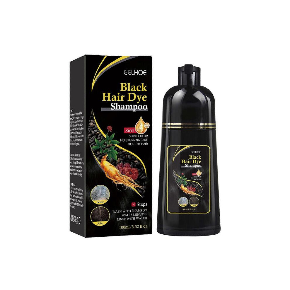 Black 100Ml Hair Shampoo Dye, Instant Hair Shampoo Hair Dye Shampoo For Men Women