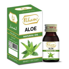 ILHAM Aloe Oil 30mL Pack of 2 — 100% Pure Cold-Pressed Aloe Vera Oil for Deep Hydration, Soothing Skin, Lightweight & Non-Greasy, Unisex