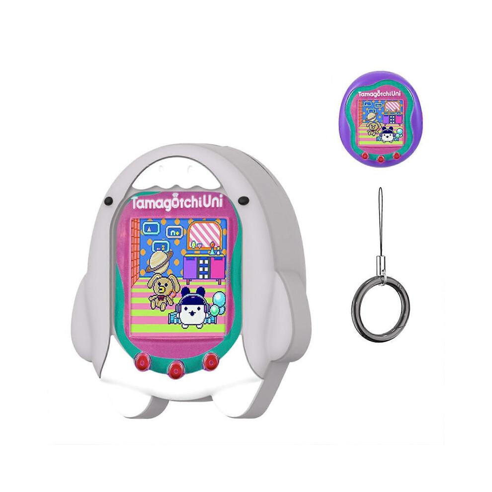 (C) Silicone Protective Case For Tamagotchi Uni Virtual Pet Machine, Shockproof Skin Cover For Tamagotchi Uni Sleeve Protector With Lanyard 5004229878711