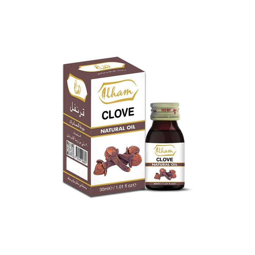 ILHAM Clove Oil 30mL Pack Of 2 | 100% Pure & Natural Essential Oil | Toothache Relief, Skin Care & Aromatherapy | Therapeutic Grade Oil