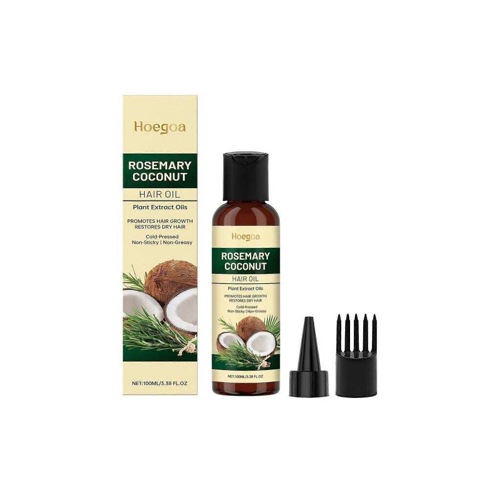 (1Pcs) Rosemary Coconut Hair Oil, Rosemary Oil for Hair Growth Enriched with Coconut & Avocado Oil, Nourishing & Volumizing, Promotes Healthy, Shiny H