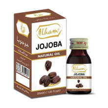 ILHAM Jojoba Oil 30mL Pack Of 2 | 100% Pure & Natural Cold Pressed Oil | Skin Moisturizer, Hair Conditioner & Acne Control | Facial & Scalp Oil