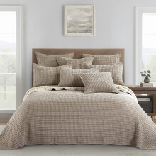 Levtex Home - Mills Waffle - Set de paturi cu doua paturi - Waffle din bumbac Taupe - Dimensiune raspndita a patului (84 x 104in) Dimensiune de