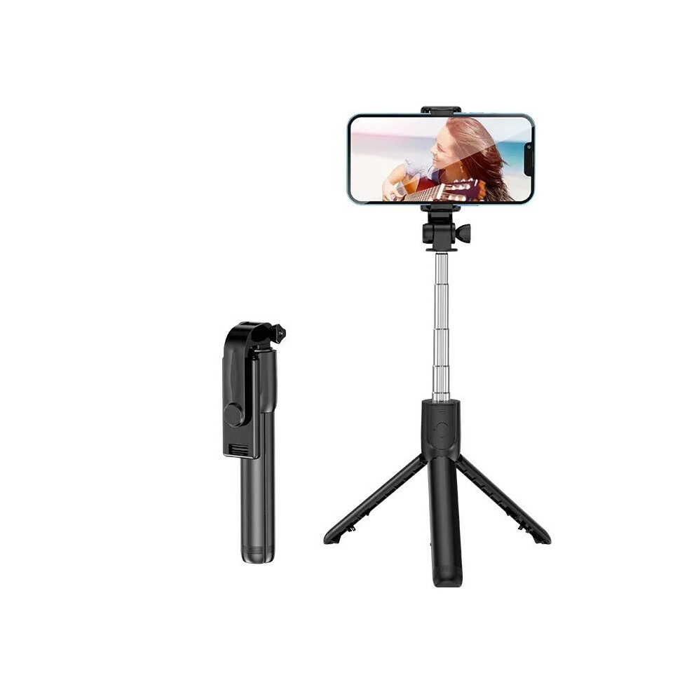 (No Black) Selfie Stick Telescopic Travel Handheld Tripod Portable Phone Stand [700Mm] Bluetooth Remote Extendable Phone Tripod Light/Black 5303223857099