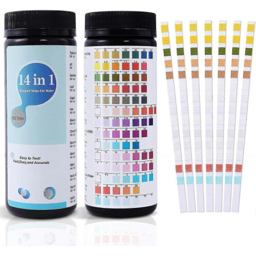 14 In 1 Water Quality Test, Pool Spa Test Strips Ph Quick Detection, Water Quality Analysis, Water Test Strips, Test Strips Kit