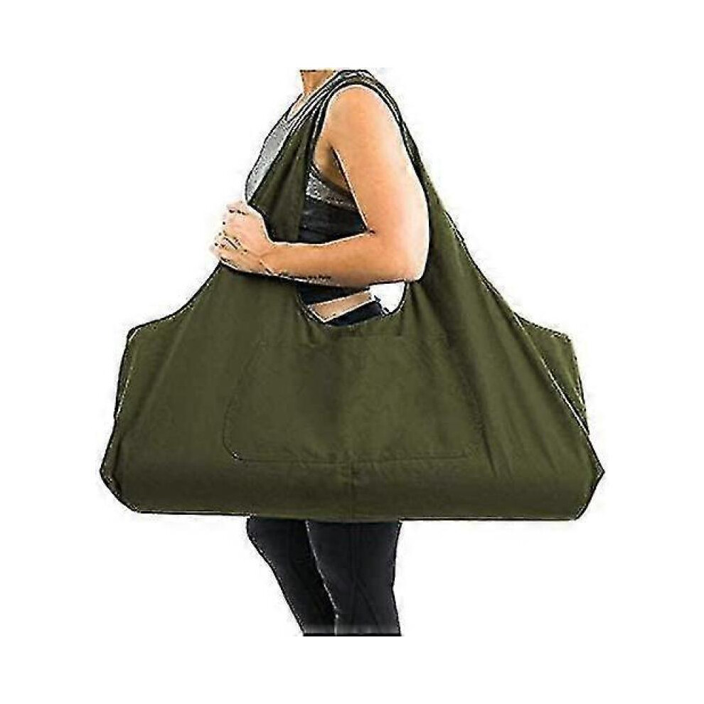 Zipper Yoga Mat Bag, Portable Canvas Bag