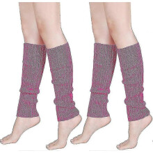 80s Women Neon Leg Warmers Knit Ribbed Leg Warmer for Party Accessories