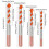 5pcs Tile Drill Set, (6mm 6mm 8mm 10mm 12mm) Masonry Drill Set Tungsten Carbide Tip Drill Bits 3