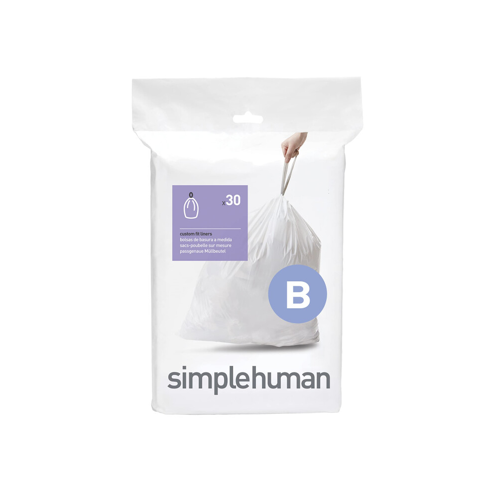 Simplehuman Code B Custom Fit Scky Na Odpadky Se Stahovac Nurkou V Balench Po 30 6 Litrech / 1,6 Galonu Bl-image