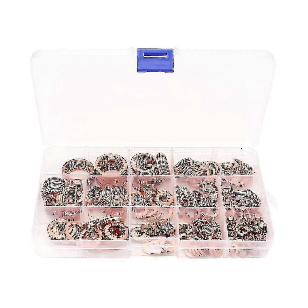 300Pcs Copper Washer Flat Washers Copper Assortment Kit 5004229885030