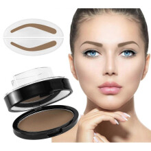 Eyebrow Seal Stamp Powder ,waterproof One Second Make Up Nature Tinting Coloring Kit for Makeup Beginners