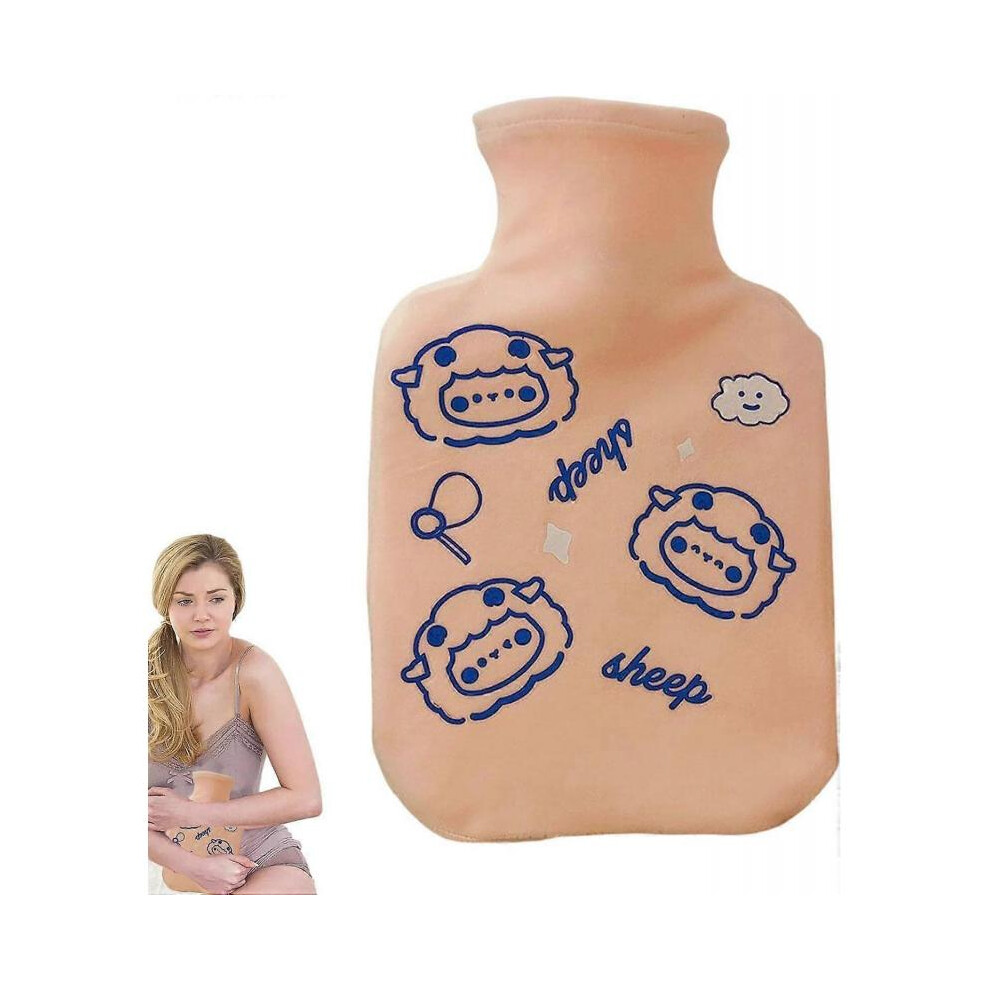 350ml Hot Water Bottle - Adorable Hot Water Bottle with Soft Cover for Hands and Feet, Ideal for Winter, Perfect for Bed