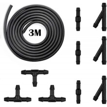 10-piece windshield wiper hose kit, 3M windshield washer fluid hose, windshield wiper nozzle spray washer spray hose