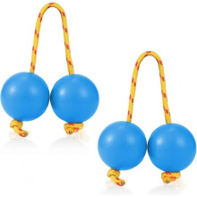 (Blue) 2 Pairs Rhythmic Ball, Kashaka Shaker Instrument Classical African Shaker Rattle Hand Percussion for Kids Adults Weddings Parties Musical Class