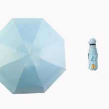 8 Bones, Small and Light Parasol, Umbrella, Uv Protection, Light Blue 96 Cm In Diameter