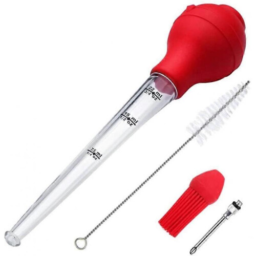 Turkey Baster Set Silicone Bulb Meat