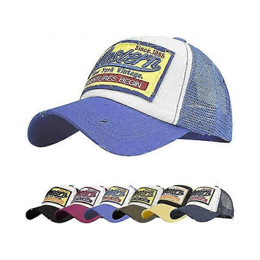 Baseball Cap Mesh Hats Unisex Embroidered Letter Patch Casual Hats Hip Hop Sun Hats-image