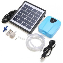 Solar Pond Aerator Oxygen Pump Air Pump for Garden Pond, Aquarium (Blue)