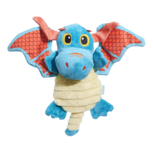 Bark Grimbold the Dragon Dog Toy - Durable Squeaky Dragon with Crinkler, Flip-Wing Action for Tough Chewers