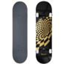 ROCKET Complete Skateboard - Twisted Foil Gold 7.5 "x31" Skateboard