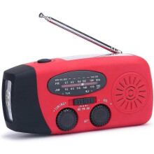 Emergency Dynamo NOAA FM AM WB Weather Radio Solar Hand Crank Radio with 3-LED Flashlight & 1000 mAh Power Bank