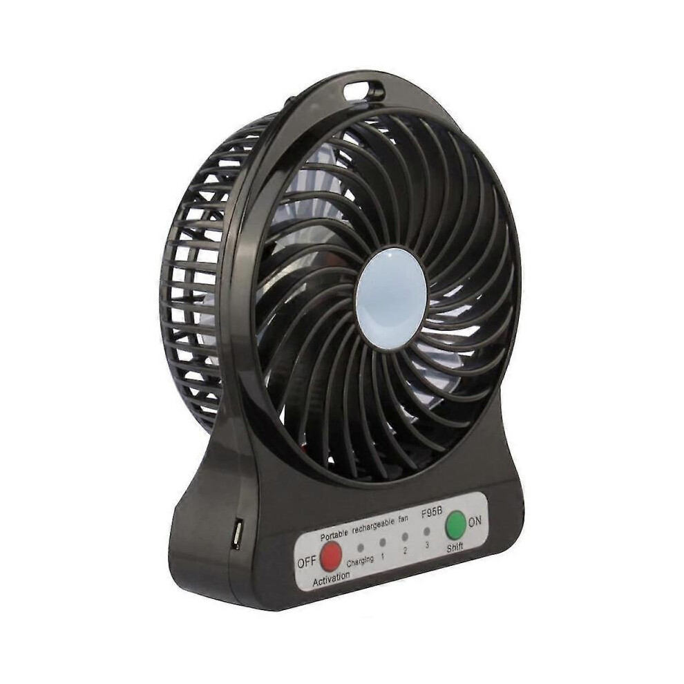 Portable Usb Fan Battery Operated Fan With Flashlight, Quiet And Powerful Rechargeable Desk Fan Not,Specified