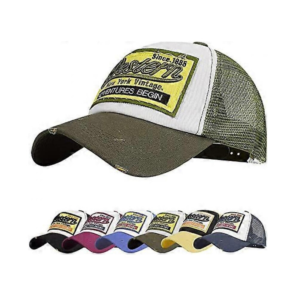 Baseball Cap Mesh Hats Unisex Embroide Letter Patch Casual Hats Hip Hop Sun Hats Red
