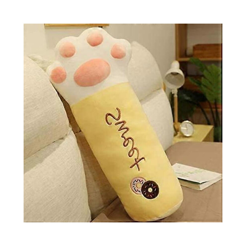 Cute down pillow cat pillow pillow long velvet pillow cloth pillow doll 80cmyellow