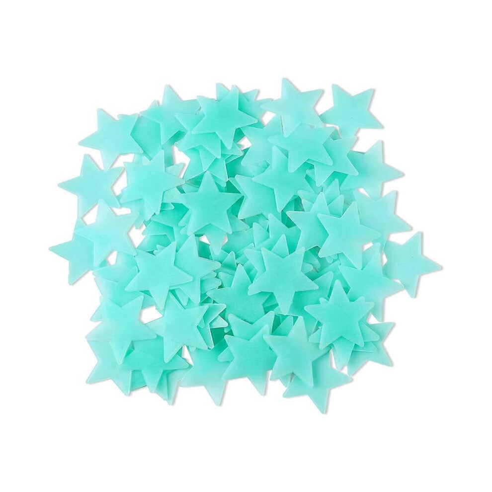 Blue Glow in The Dark Luminous Stars Fluorescent Noctilucent Plastic Wall Stickers Murals Decals Decor