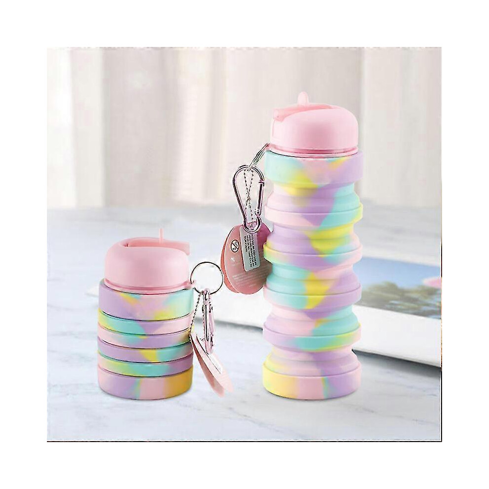 Kids Water Bottles Rainbow- 350ml Children Water Bottle for School Girls Water Bottle Leakproof Children Drinking