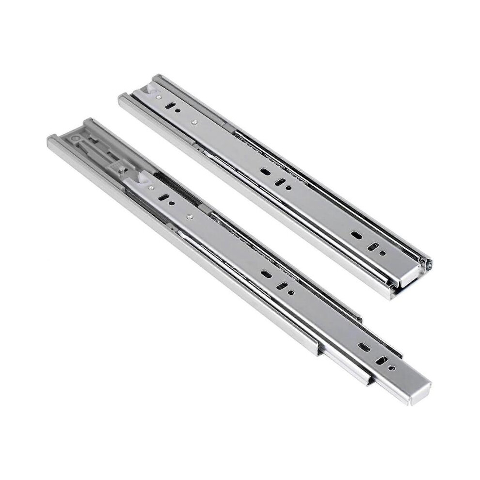 1 Pair Self/Soft Closing Drawer Slides Runners-Ball Bearing 3 Fold Full Extension Side Hardware