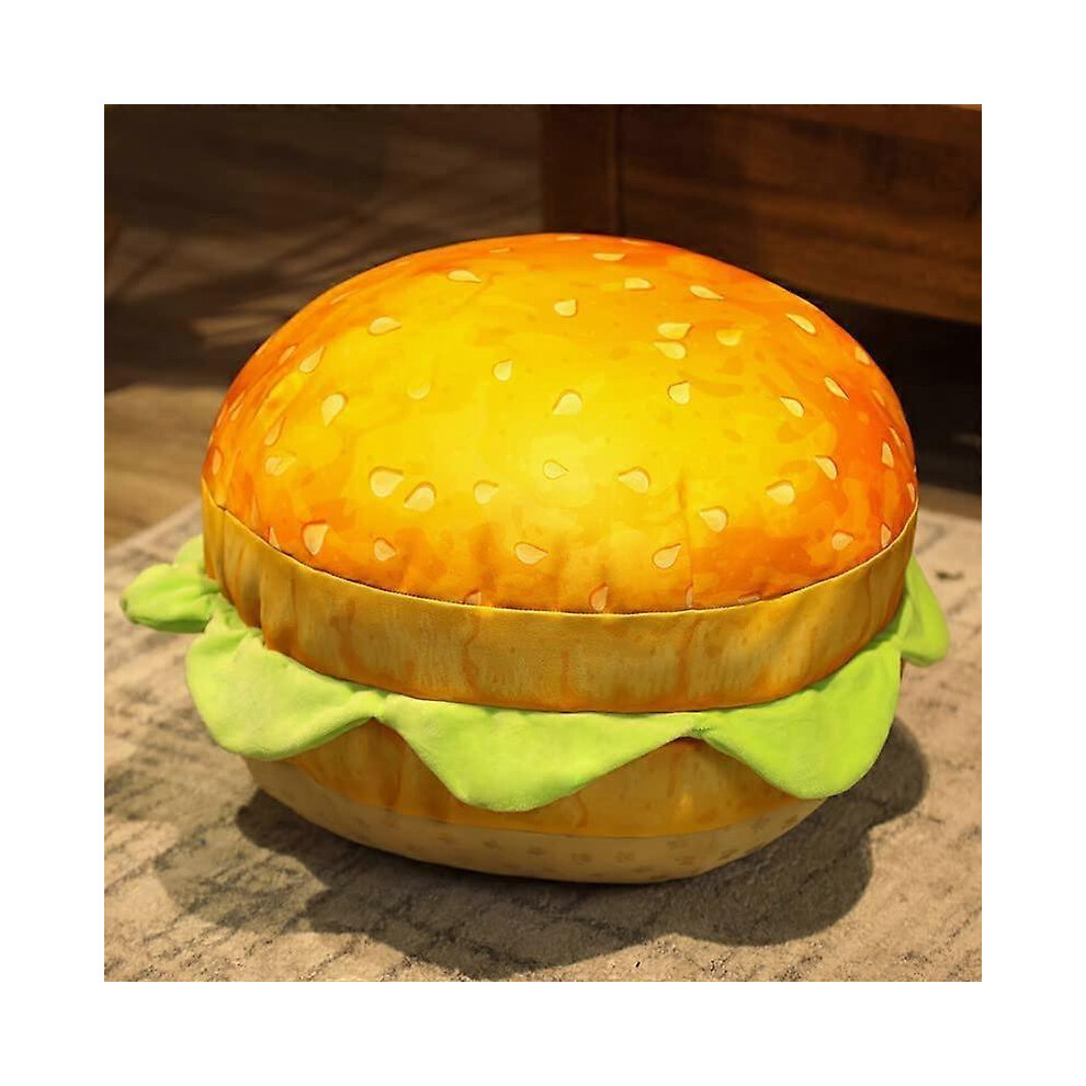 Large 3D Simulation Burger Plush Pillow Sofa,Funny Food Stuffed Cheeseburge Cushion
