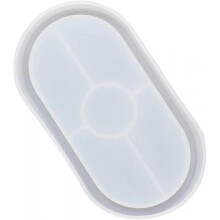 Silicone Mold for Concrete Planter Tray, Jewelry Dish DIY, Oval Shape