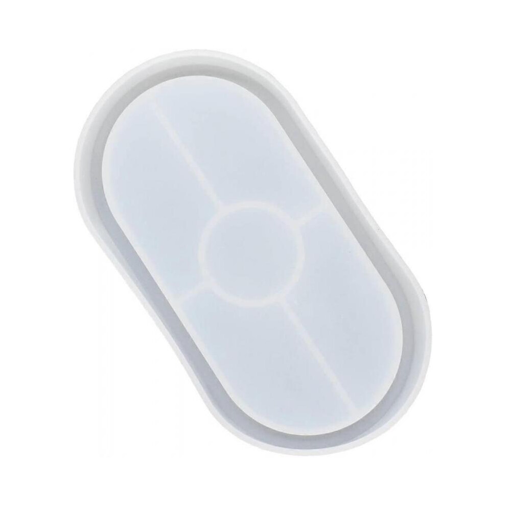 Silicone Mold for Concrete Planter Tray, Jewelry Dish DIY, Oval Shape