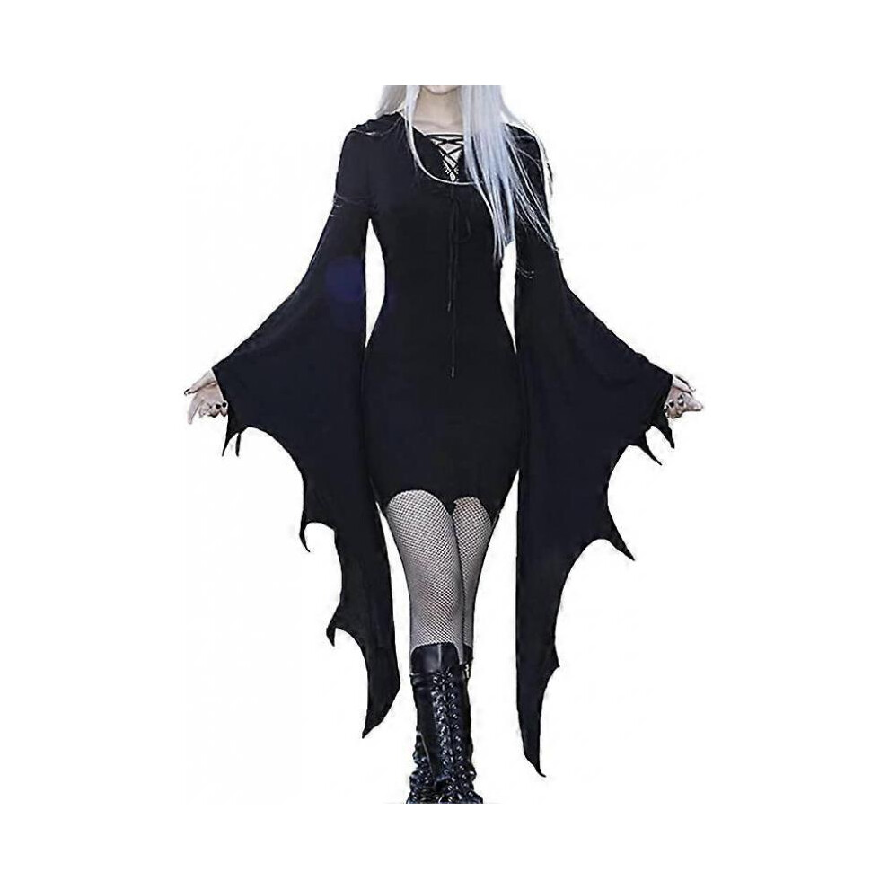Womens Halloween Suit Masquerade Evil Party Dress Set Summer Dresses Casual Long,XL