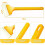 Long handle ice scraper yellow car windshield scraper 12.6 inch long defrost scraper defroster 2