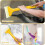 Long handle ice scraper yellow car windshield scraper 12.6 inch long defrost scraper defroster 3