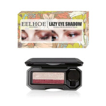 Lazy Dual-Color Eyeshadow, Gradient Eyeshadow Palette with Small Mushroom, Two Tones Eye Shadow Powder