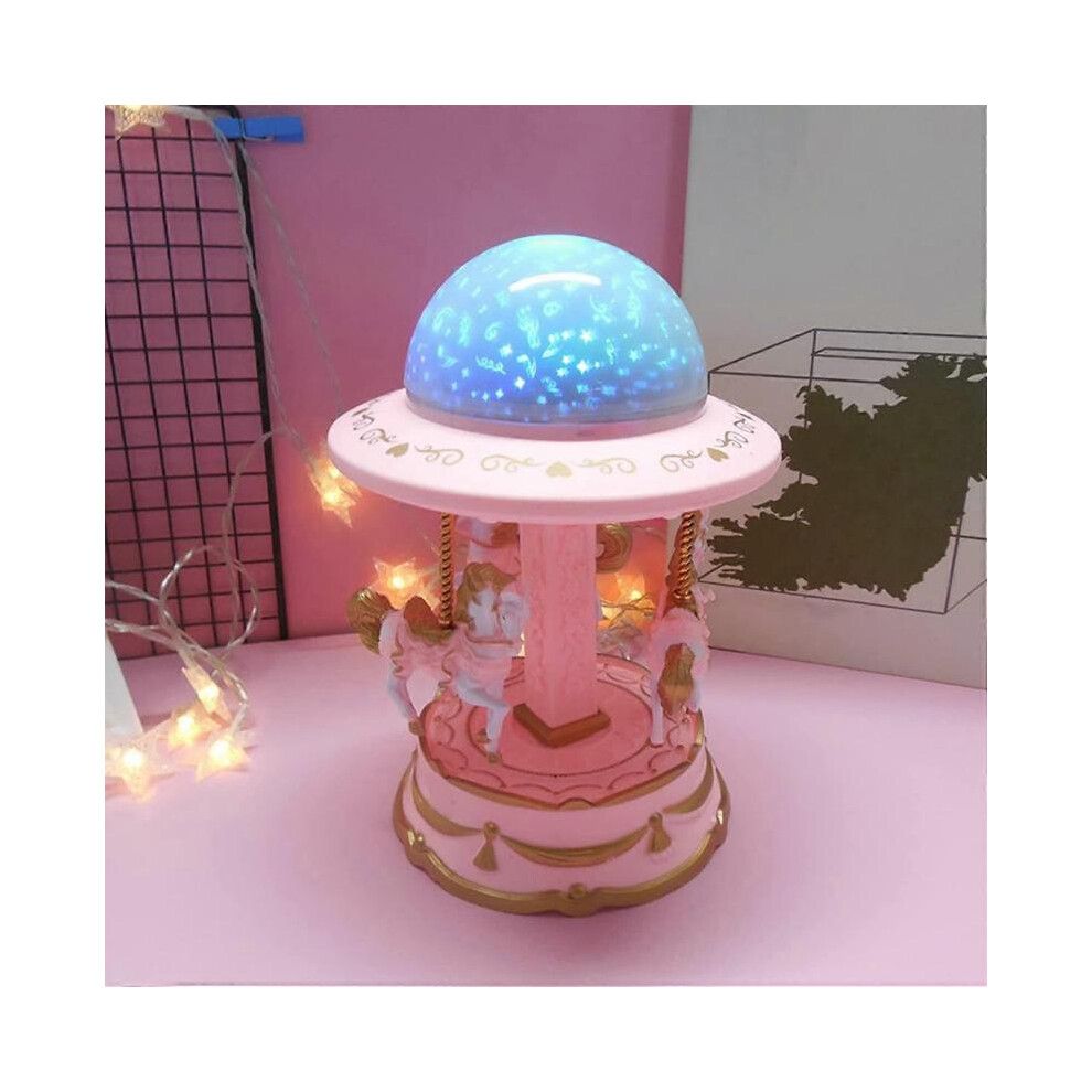 Carousel Music Box for Girls Creative Star Projection Lantern ,Carousel Music Box Music Box