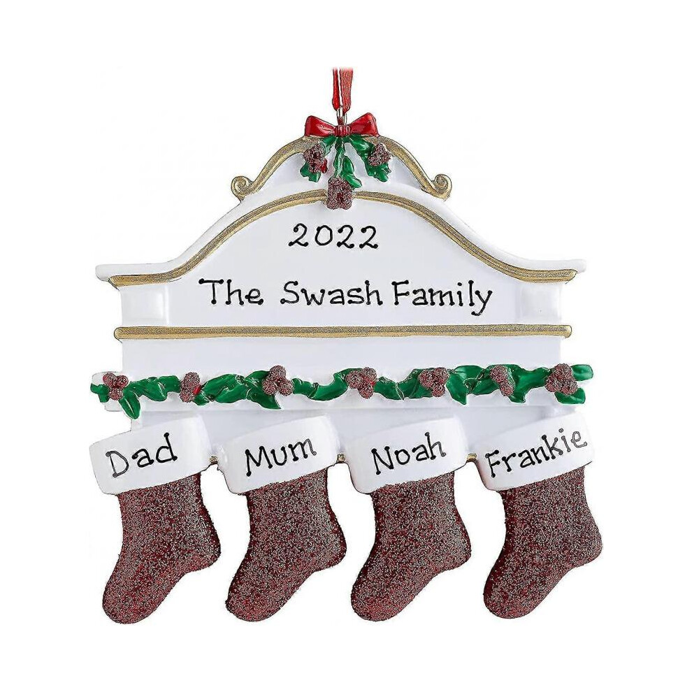 Christmas Decor Personalized Family Christmas Tree Ornament Reindeer Xmas Tree Ball Decor Cute Deer Elk Holiday Gift