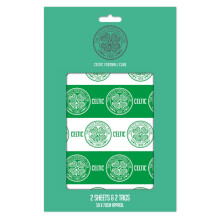 Celtic FC 2 Sheets & 2 Tags Gift Wrap