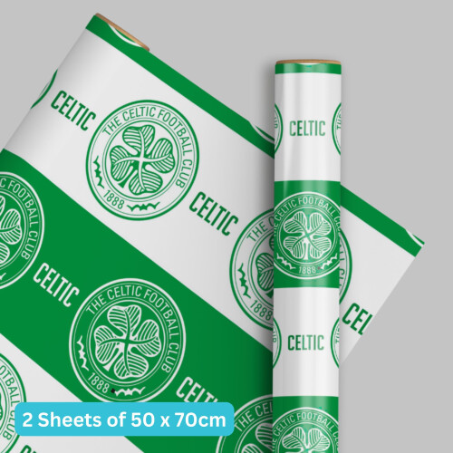 Celtic FC 2 Sheets & 2 Tags Gift Wrap 2
