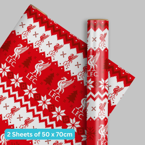 Liverpool FC Liverpool FC Christmas 2 Sheets & 2 Tags Gift Wrap 1