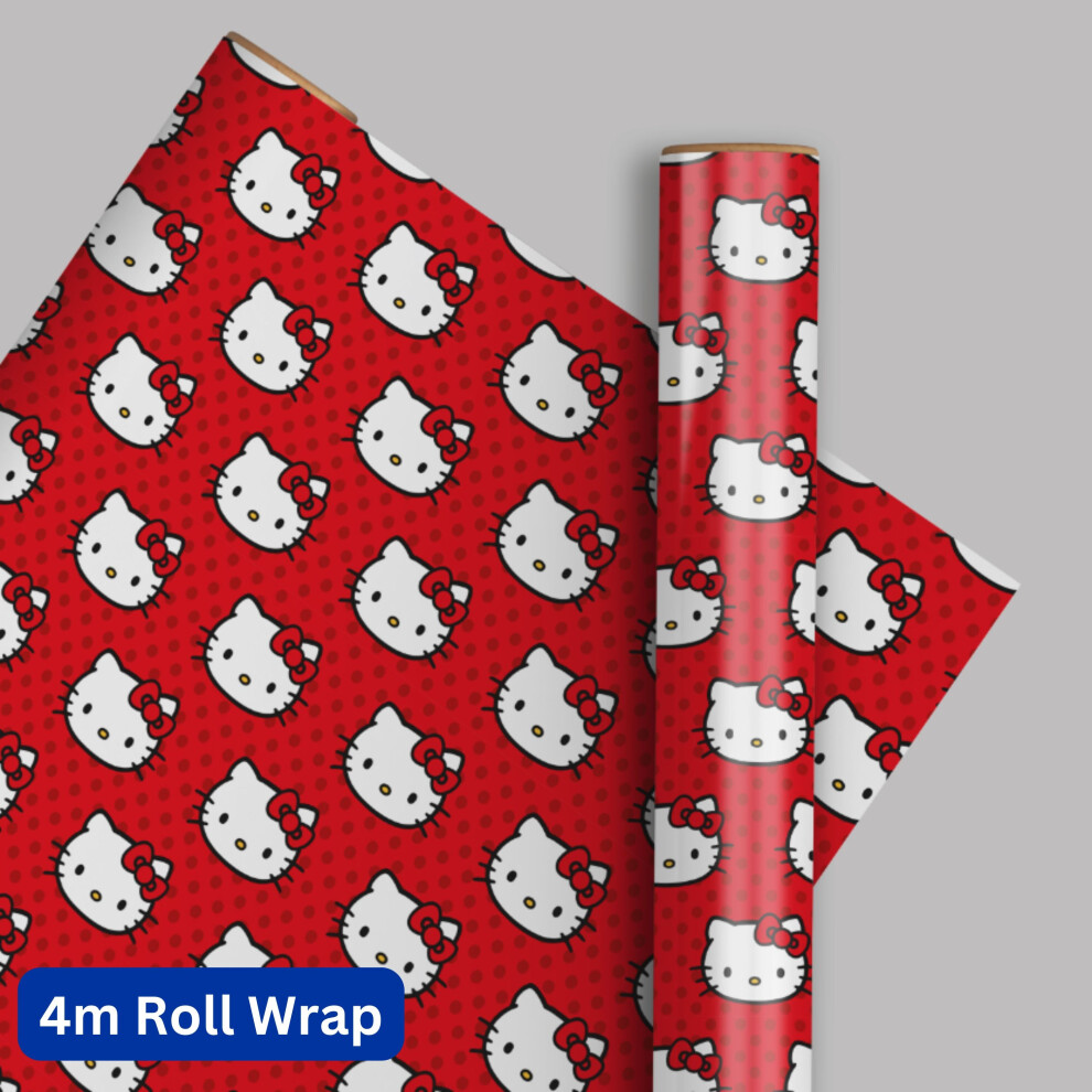 Hello Kitty 4m Roll Wrapping Paper